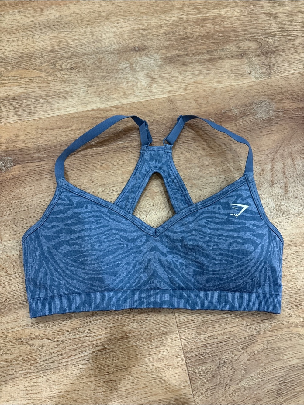 Gymshark Navy Blue Seamless Racerback Sports Bra